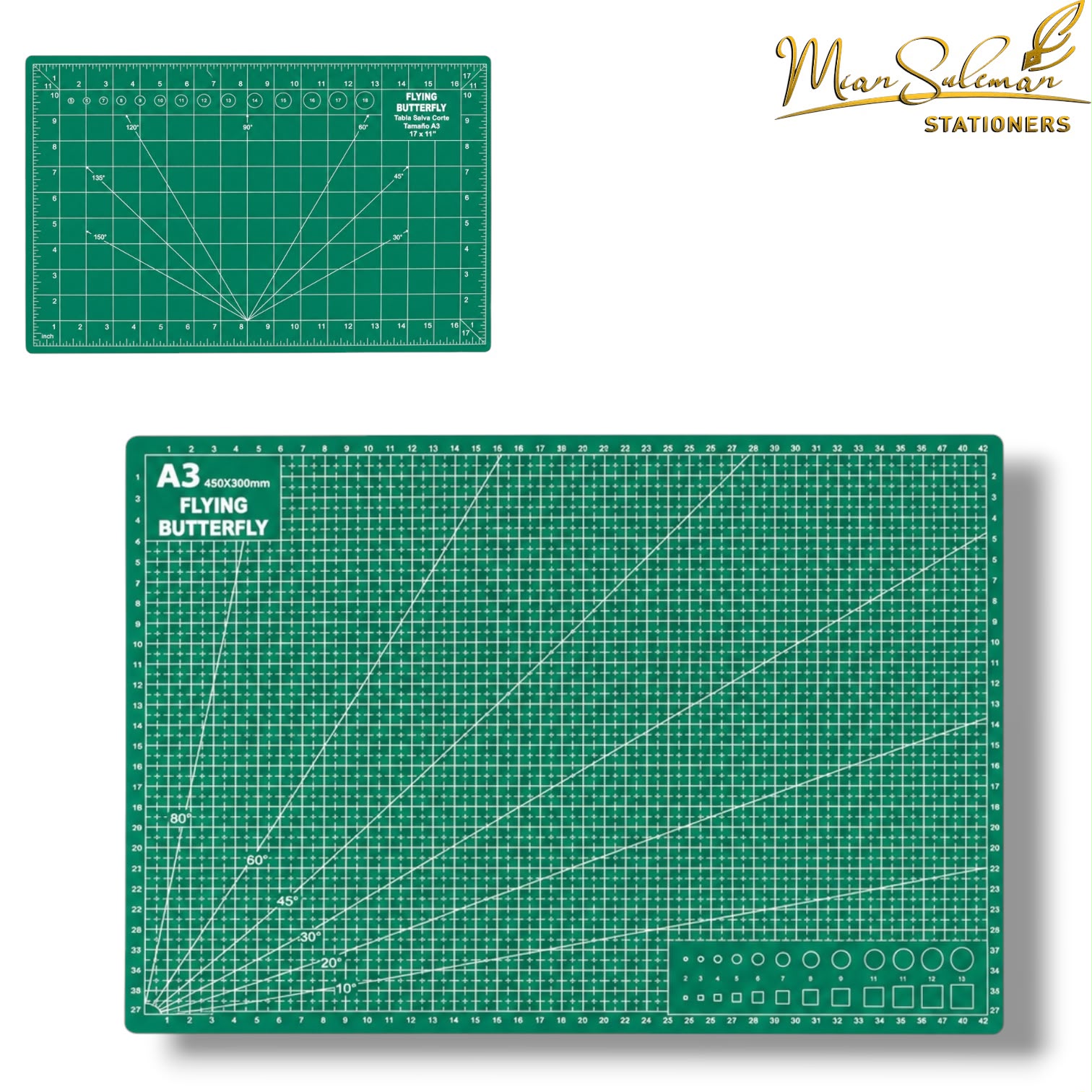 Flying Butterfly Self Healing Pvc Cutting Mat A3 Size