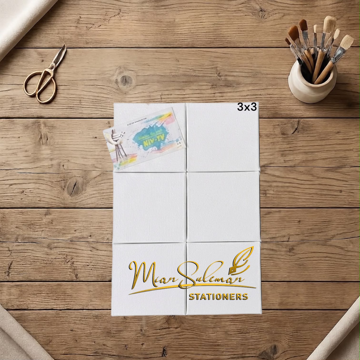 Mini Rectangular Canvas Board Fine Quality 3x3 Inches Pack Of 6pcs