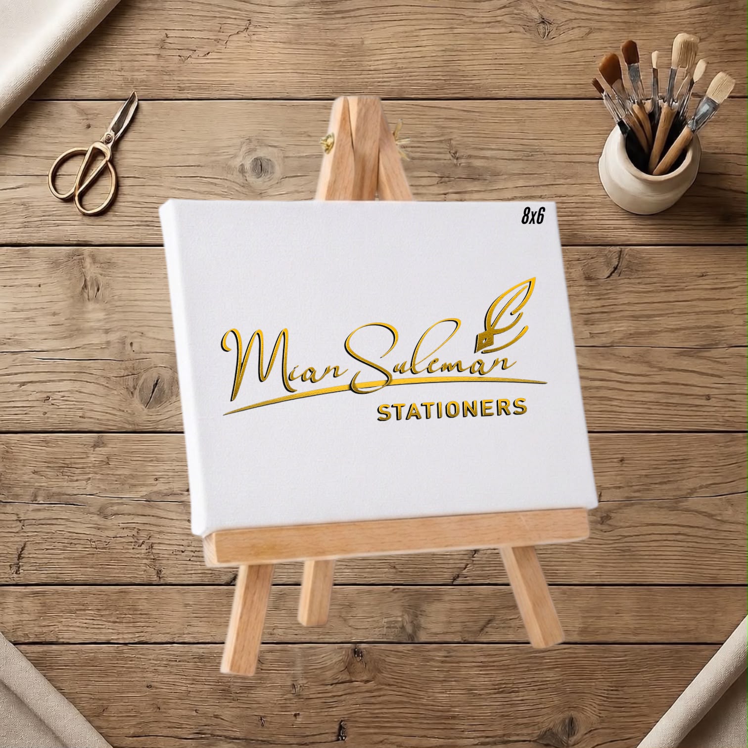 Mini Rectangular Canvas Board With Easel Fine Quality 8x6 Inches