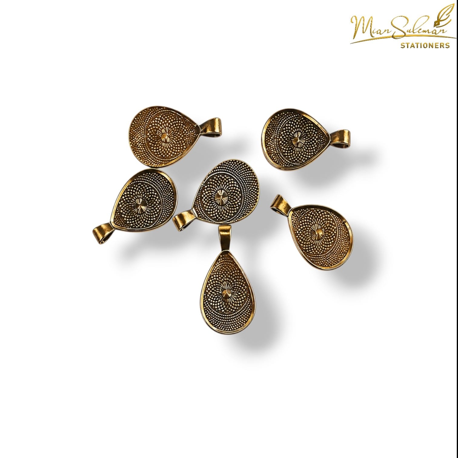 Teardrop Pendant Base For Resin Pkt 6pcs