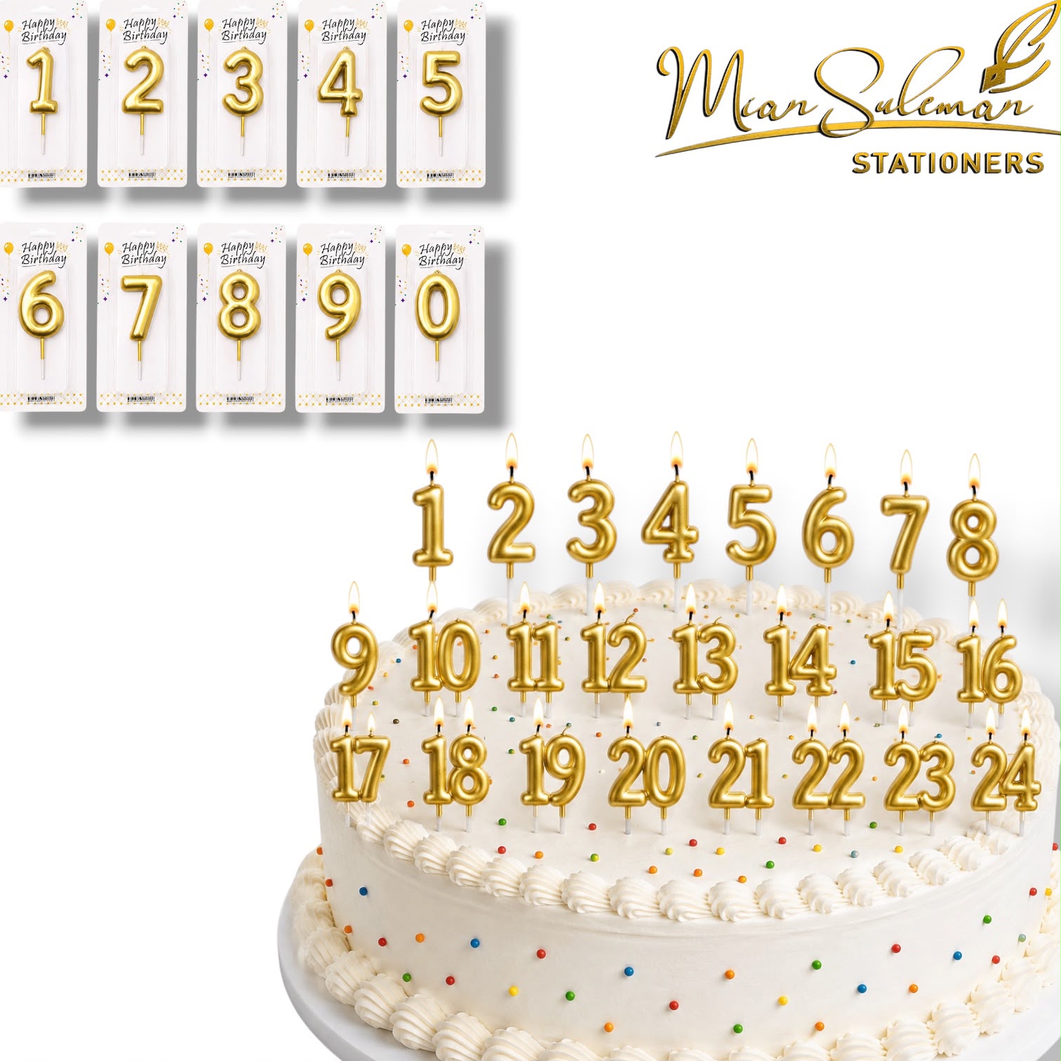 Numbering Cake Toper Candle
