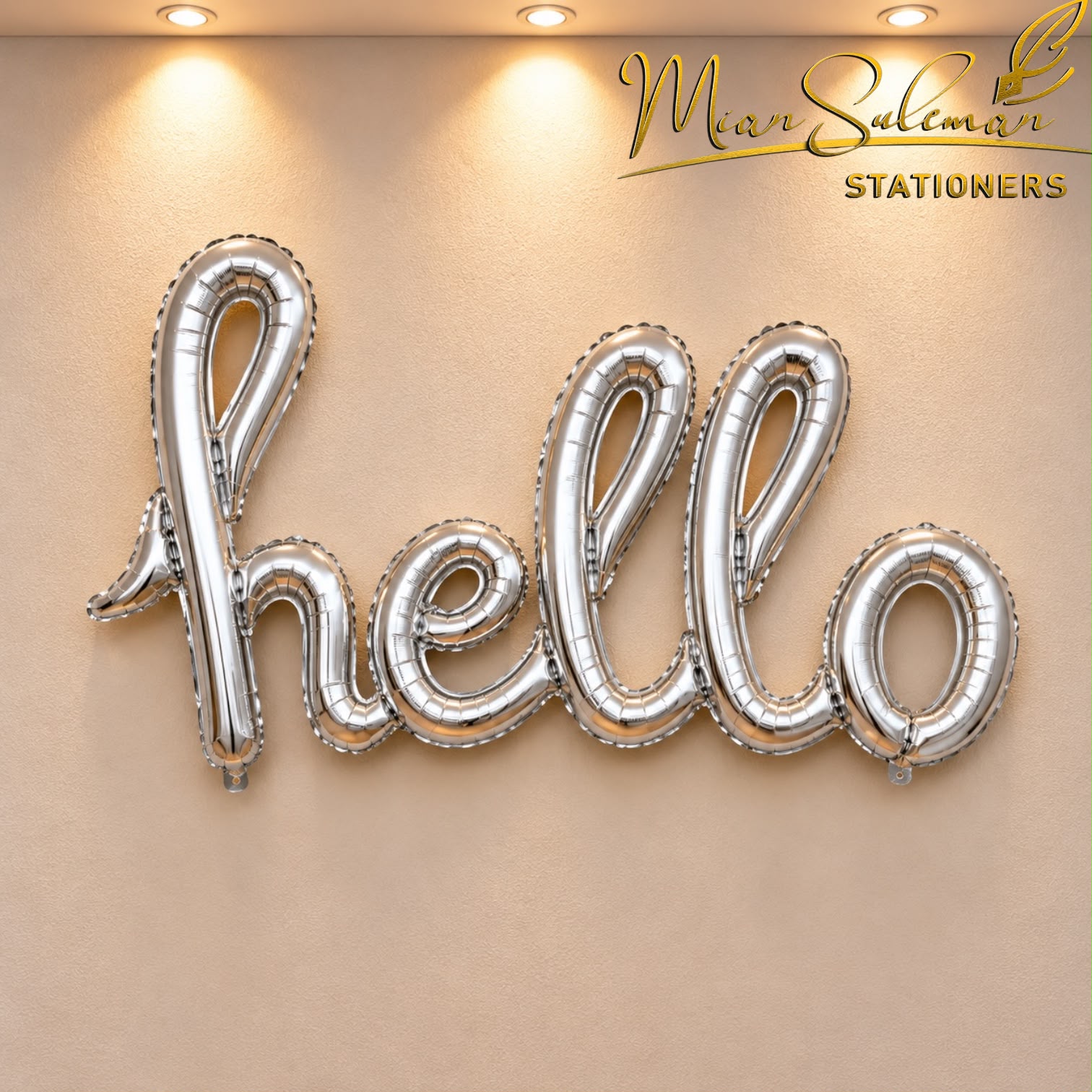 Hello Foil Balloons Banner