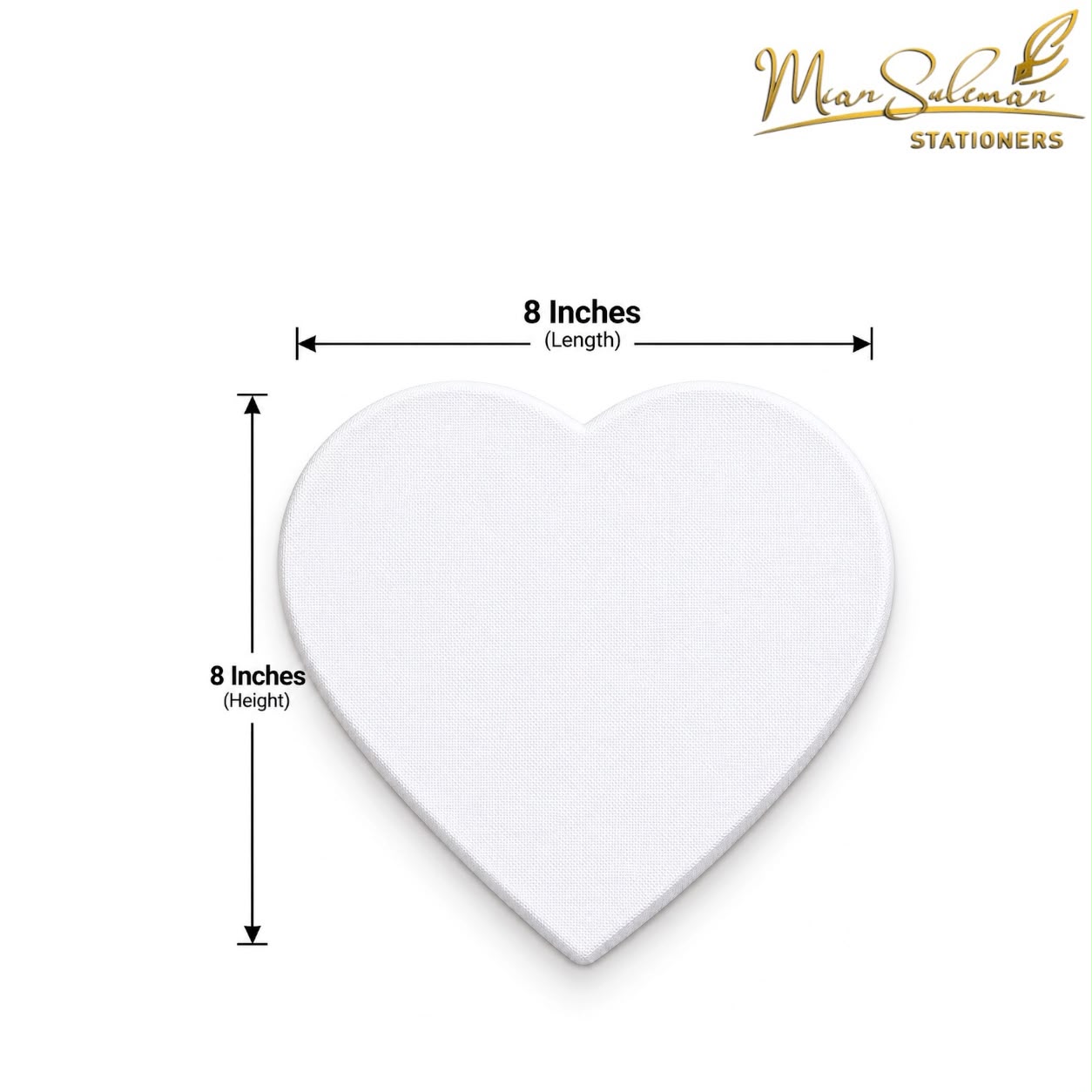Mini Heart Canvas Board Fine Quality 8x8 Inches