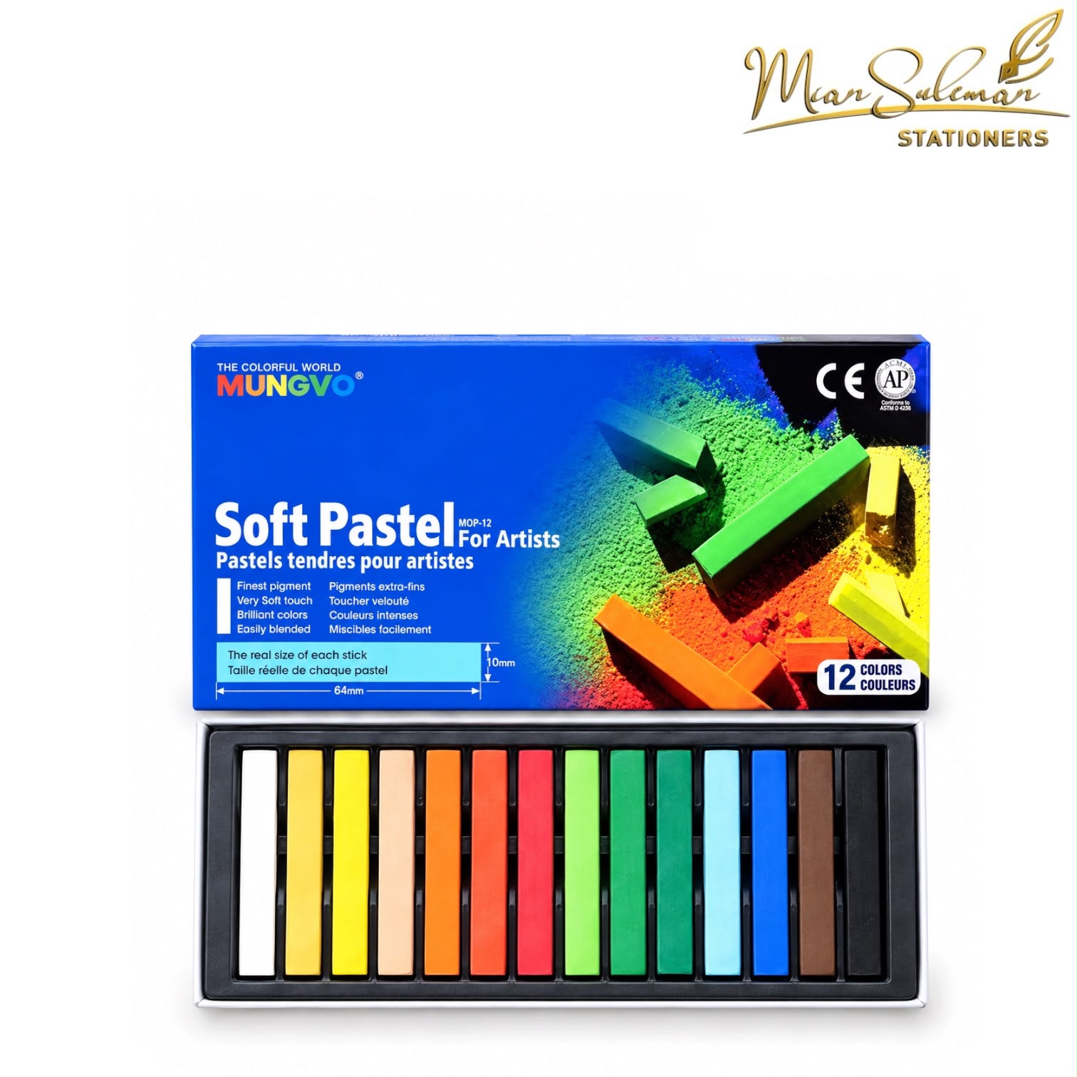 Mungyo Soft Pastel Pack Of 12 Pcs Set