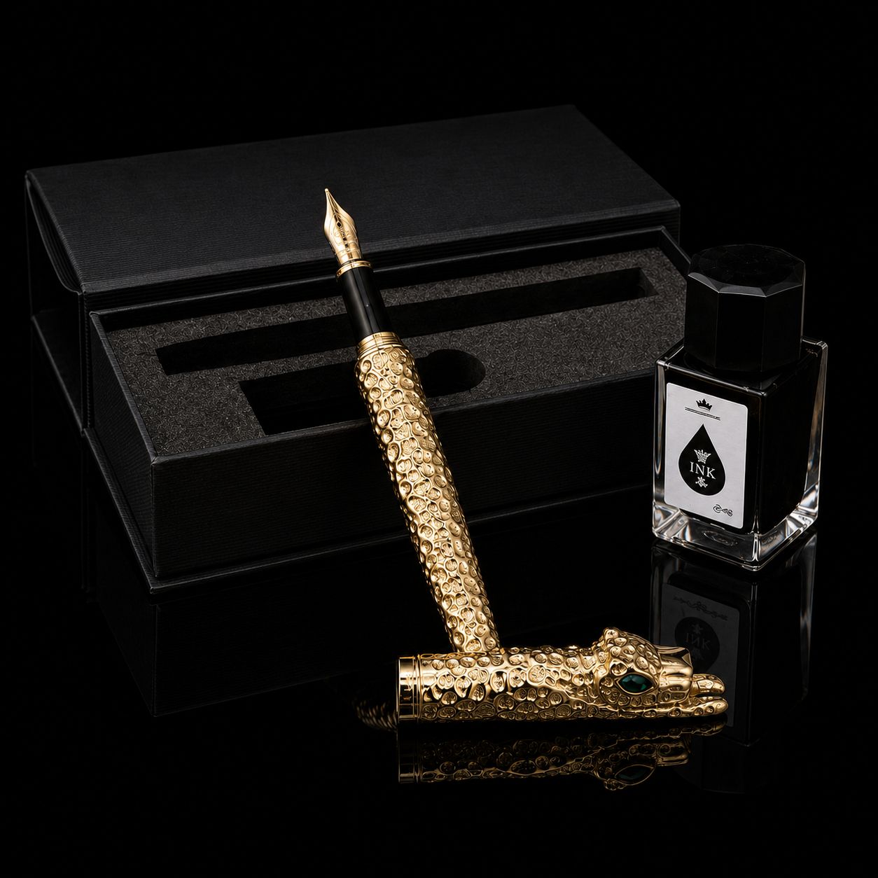 Golden Jaguar Royal Edition Fountain Pen Set