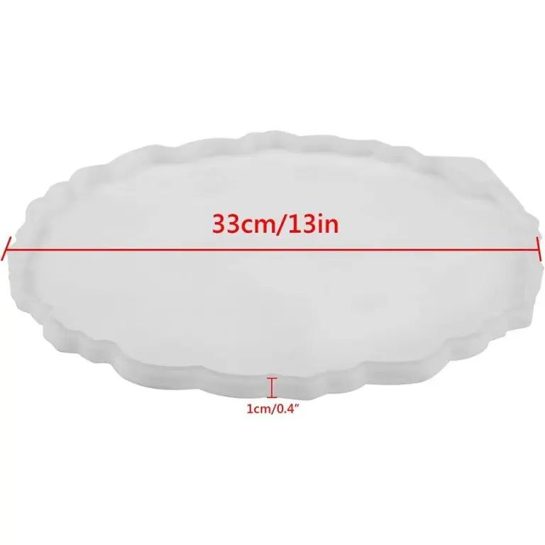 Irregular Round Tray Mold Resin Art