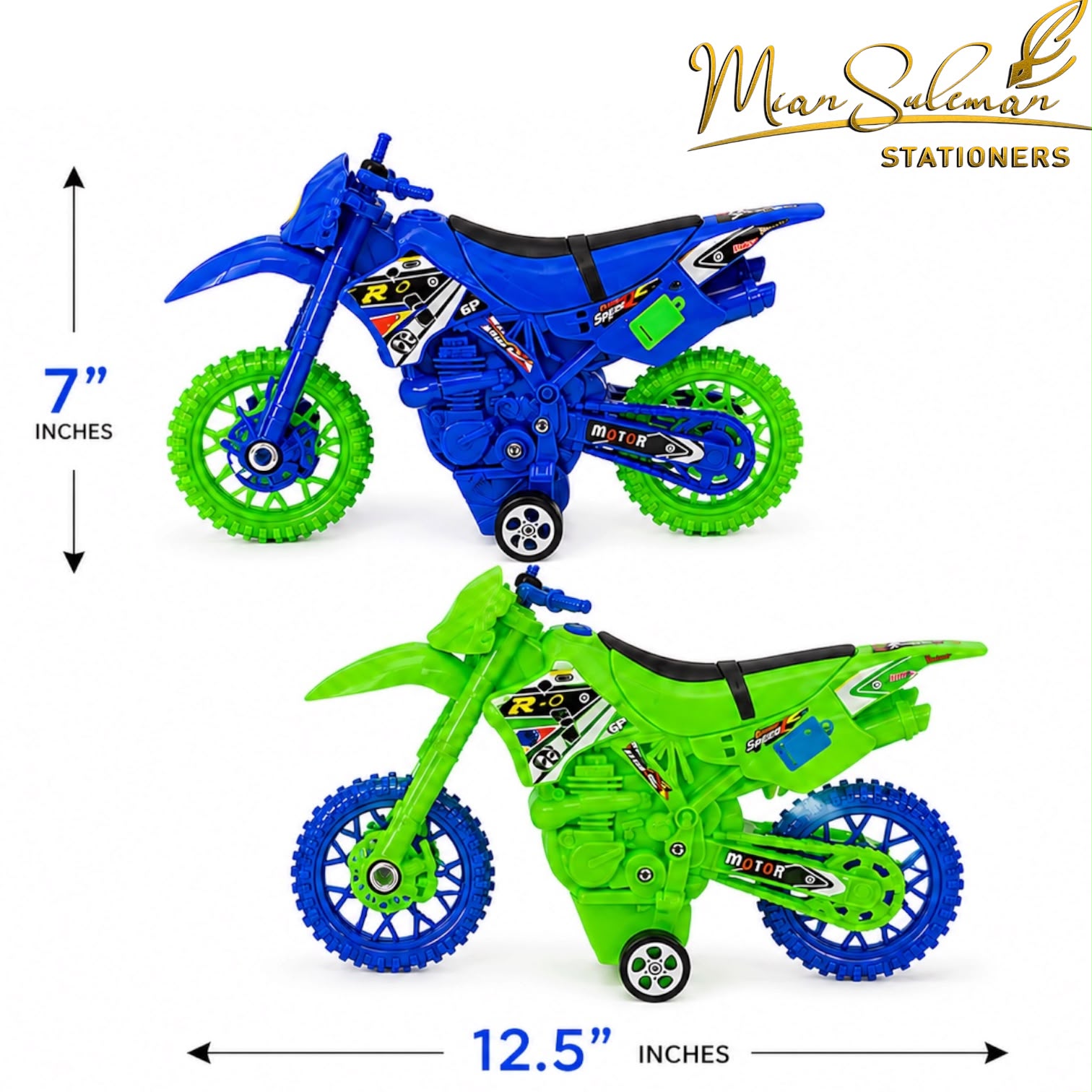 Friction Powered Toy Dirt Bike Motorcycle
