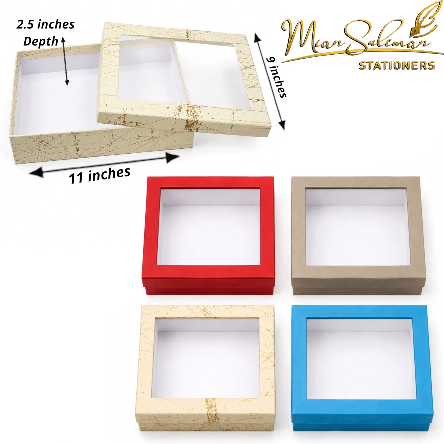 Rectangular Shaped Gift Box With Transparent Top Window
