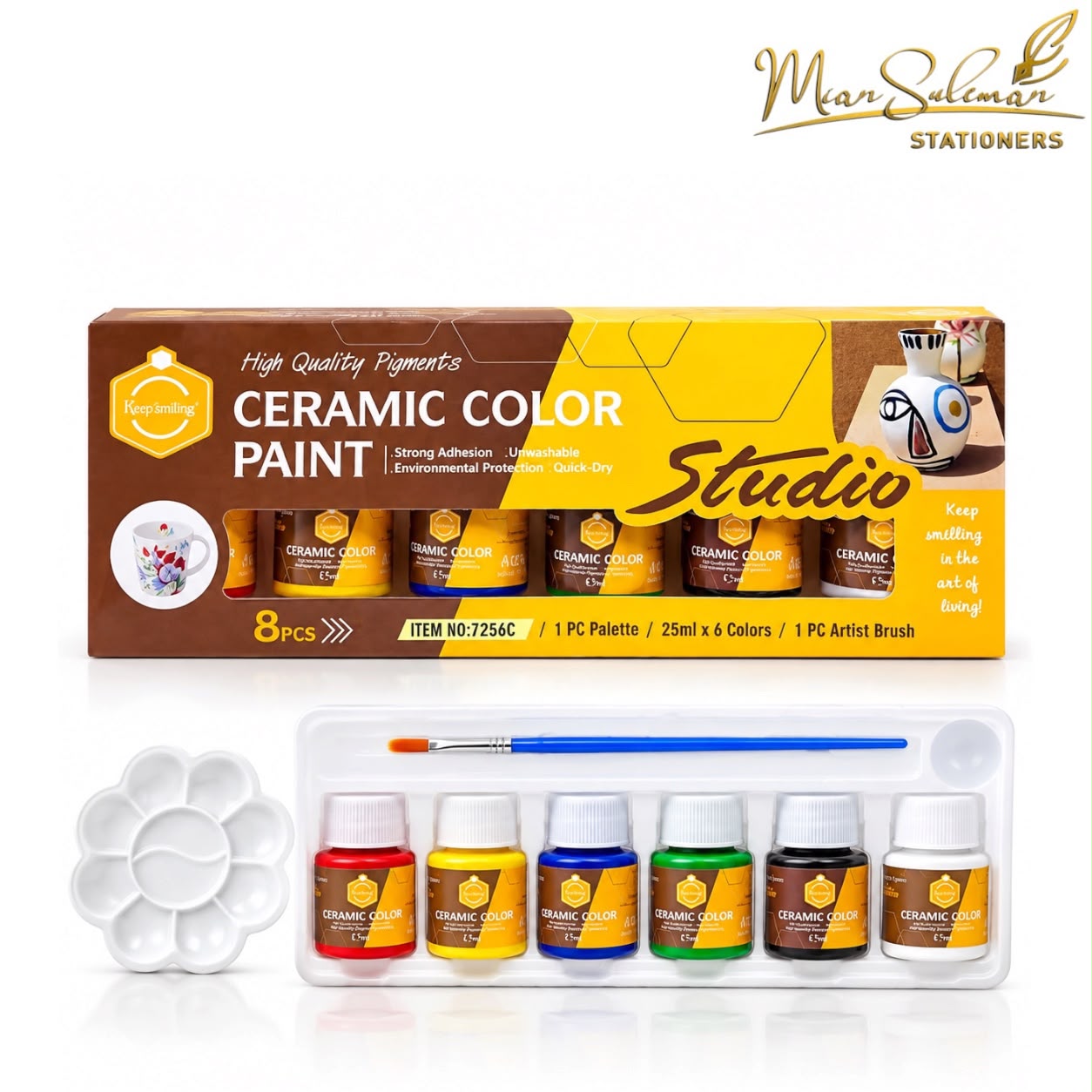 Keep smiling Ceramic Painting Colors 25ml 8 Pcs