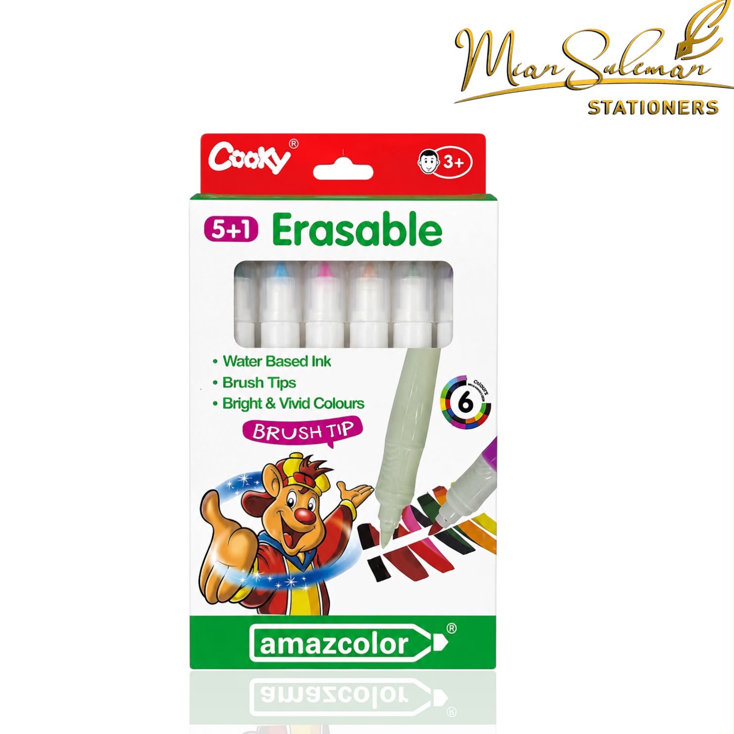 Erasable Colour Marker Pack of 6 Pcs