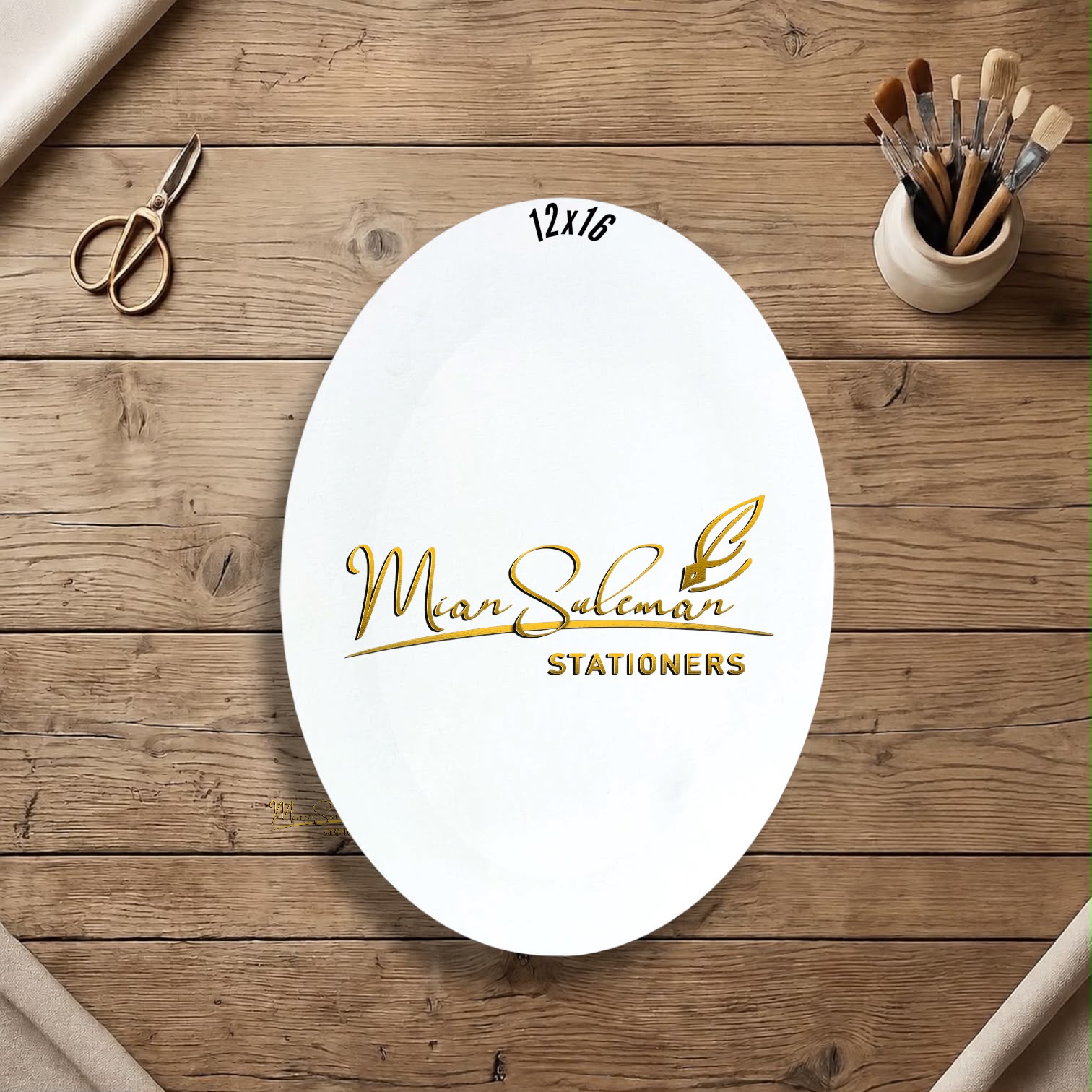Mini Oval Canvas Board Fine Quality 12x16 Inches