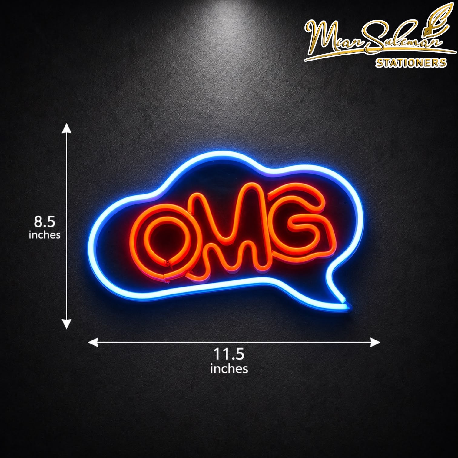LED Neon Board OMG Sign 6x11.8 Inches