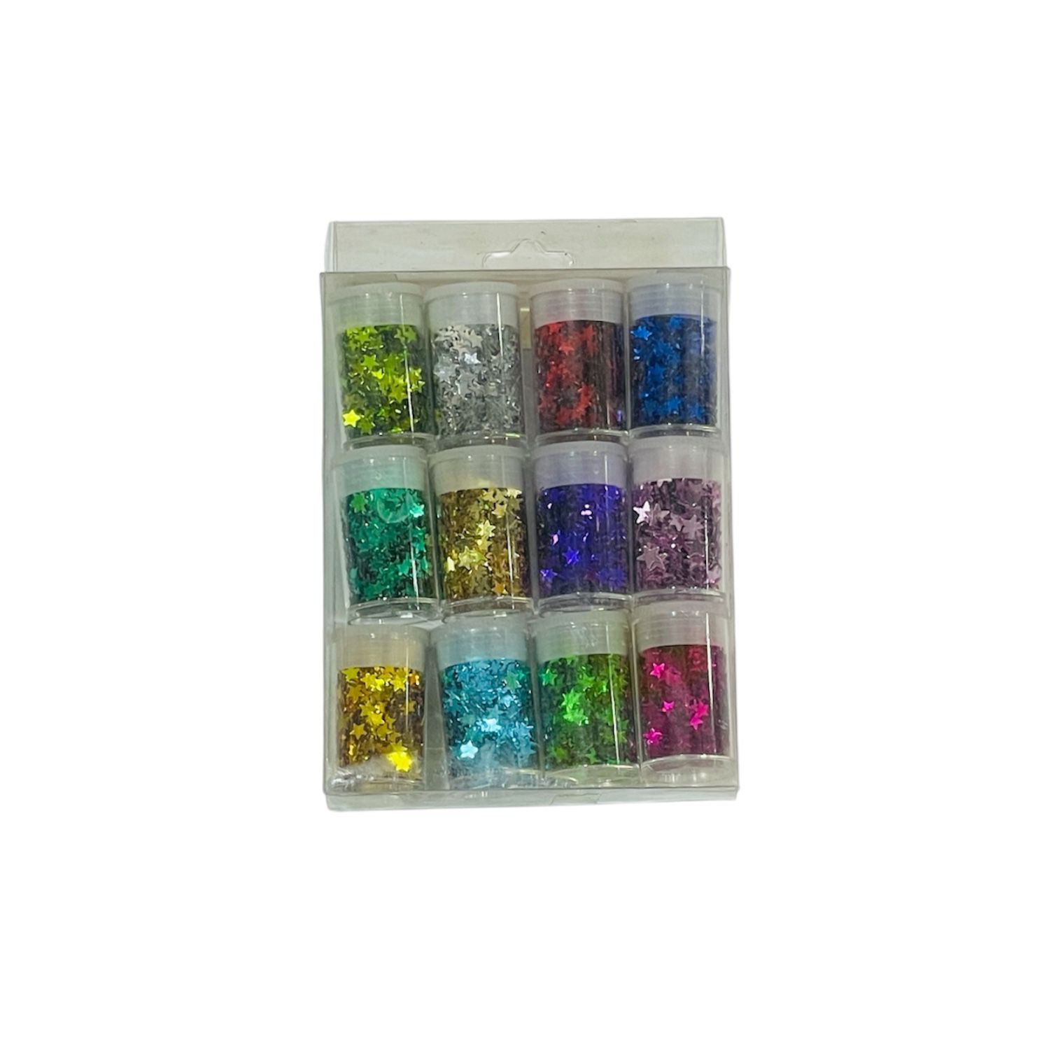 Glitter Stars Powder Pack Of 12 Pcs