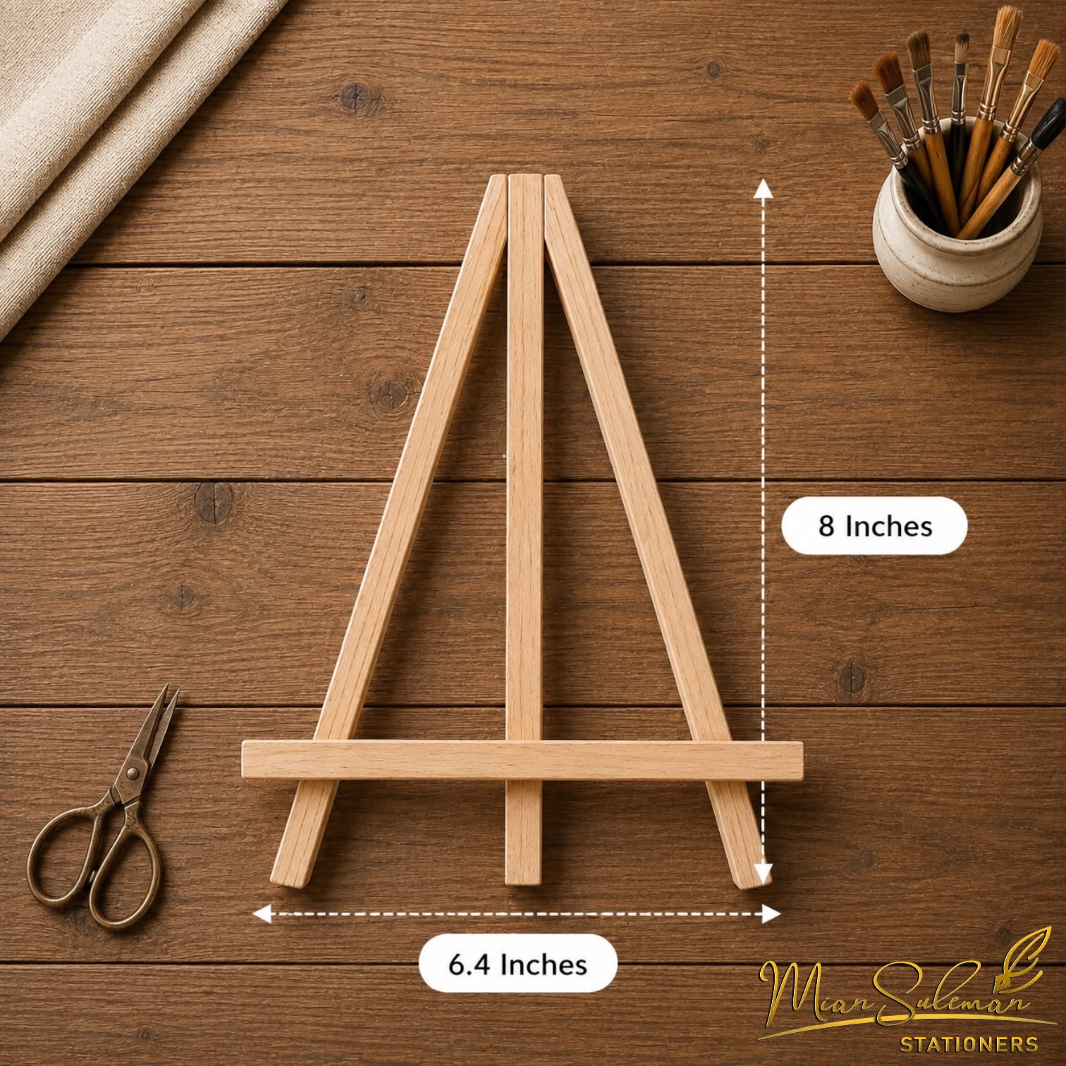 Mini Wooden Tabletop Canvas Stand 6.4x8 Inches