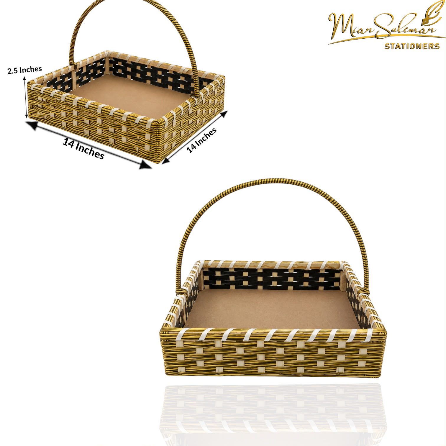 Woven Gift Basket With Handle