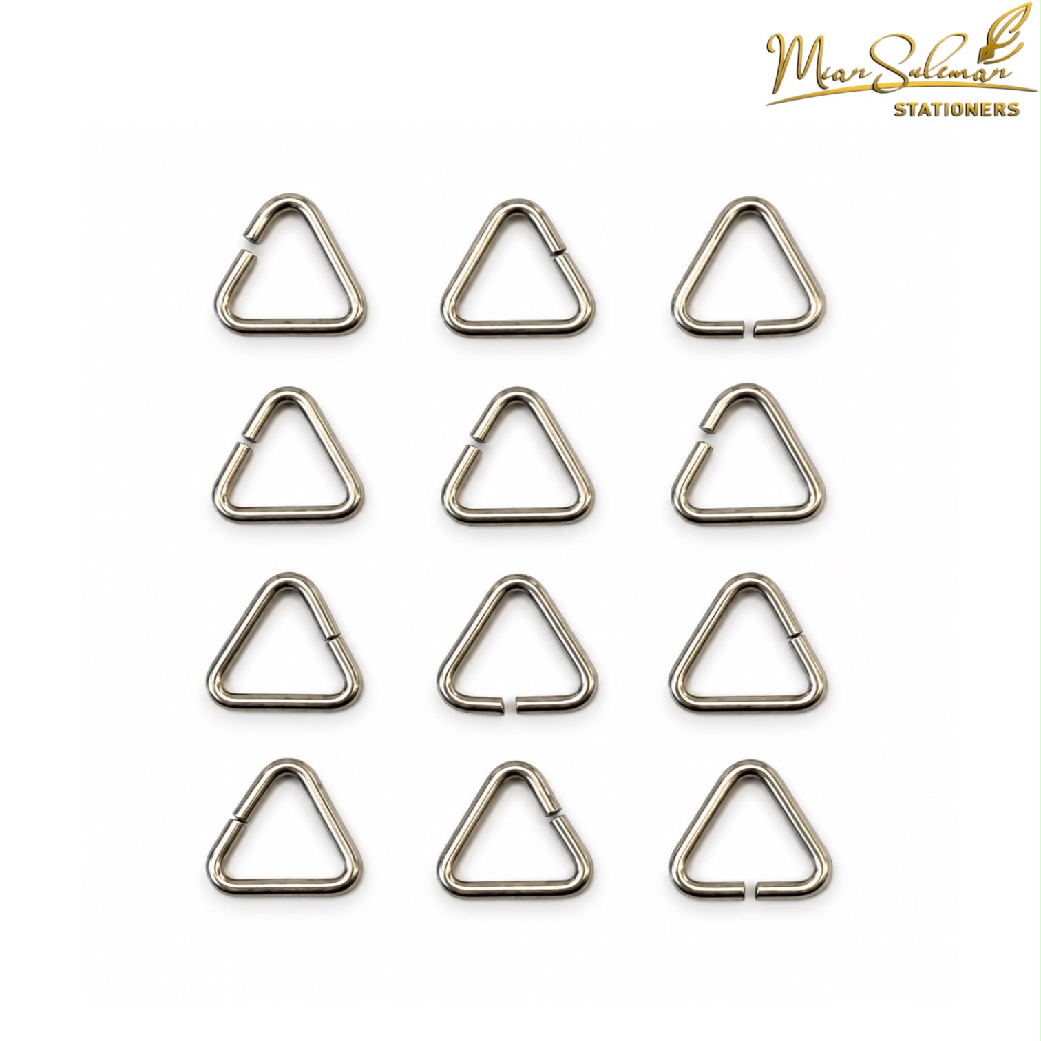 Keychain Holder Triangular Set – 12 Pcs for Resin Art