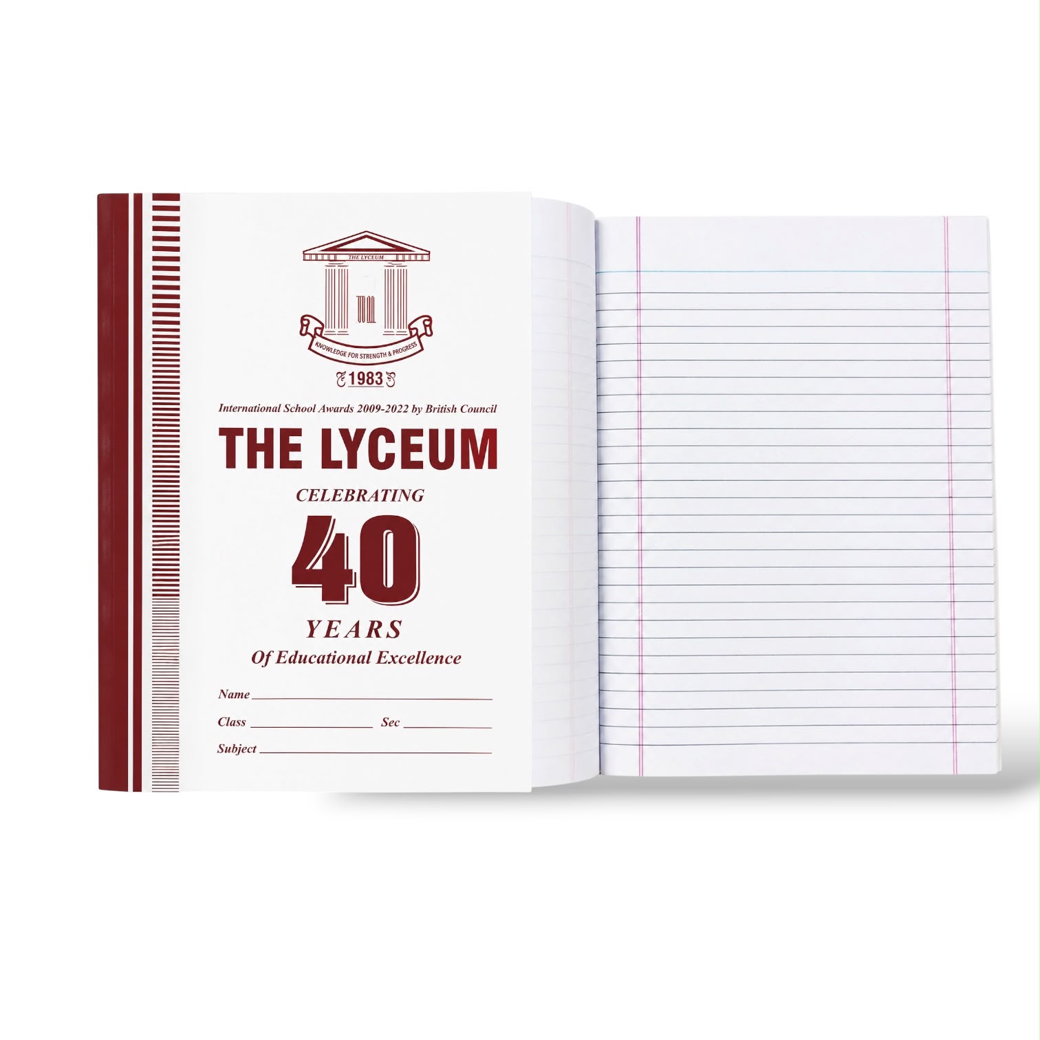 THE LYCEUM Narrow Line Interleaf Register