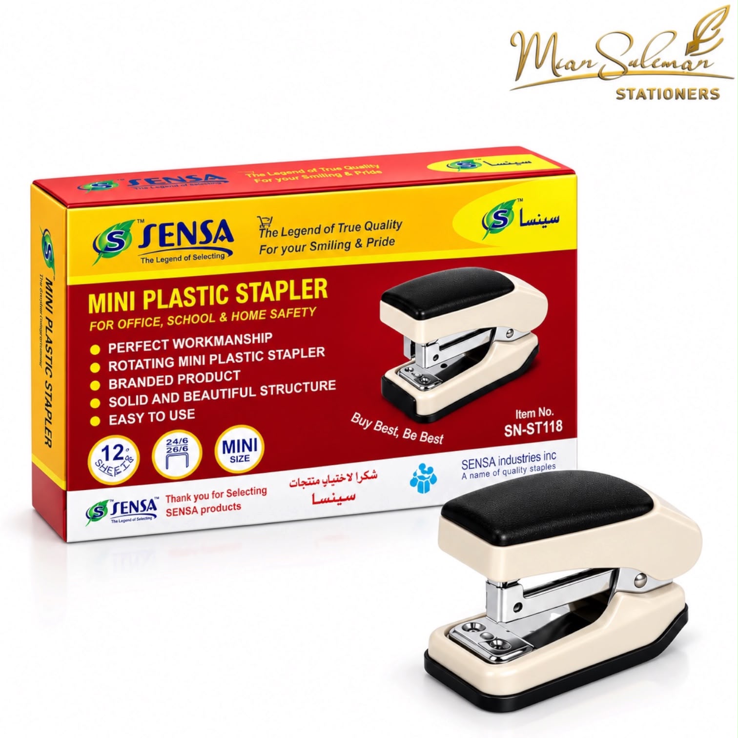 Sensa Mini Plastic Stapler Pins No. 24/6