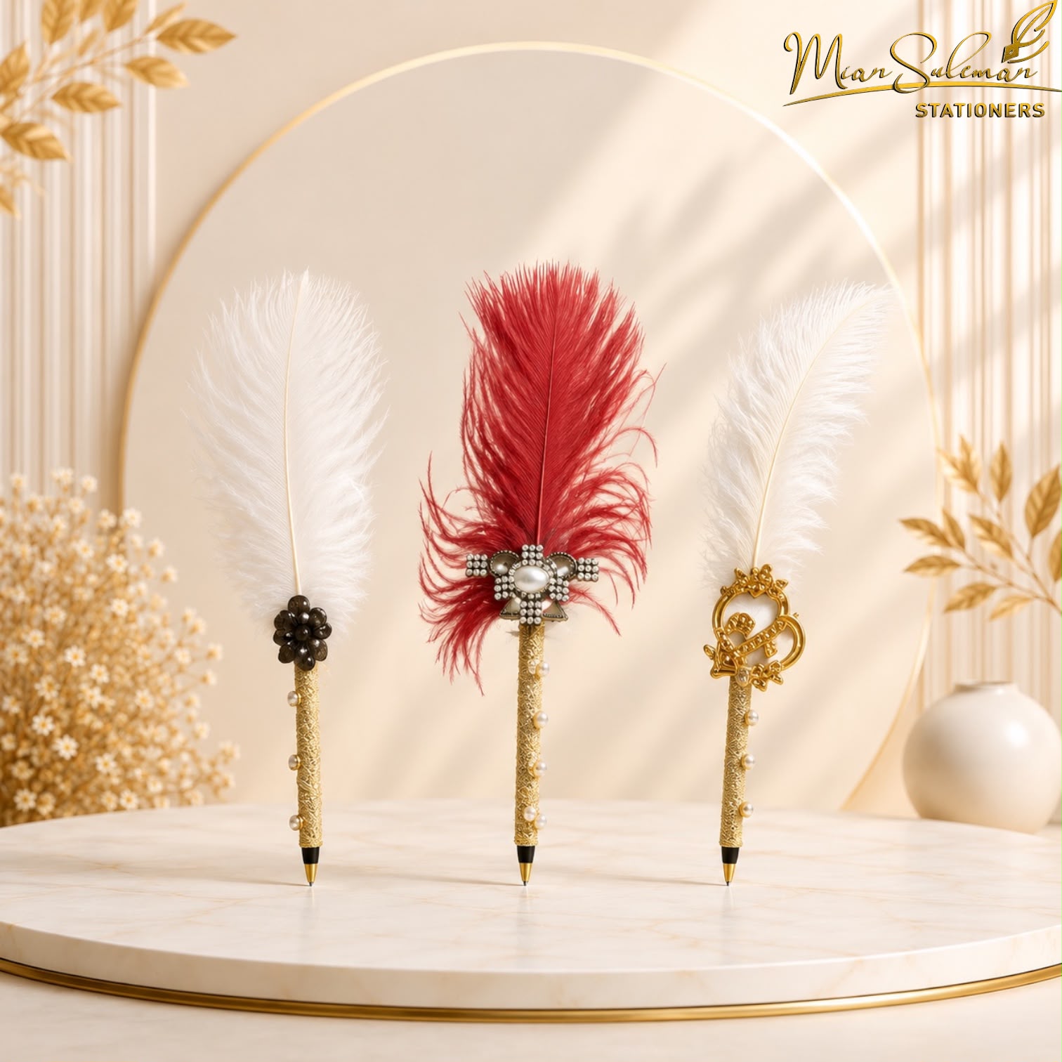 Peacock Feather Quill Nikkah Pen