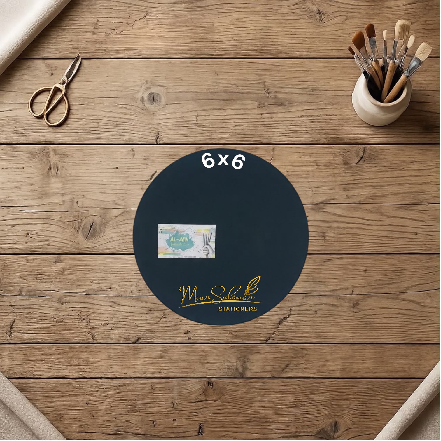 Mini Circle Canvas Board Fine Quality 6x6 Inches