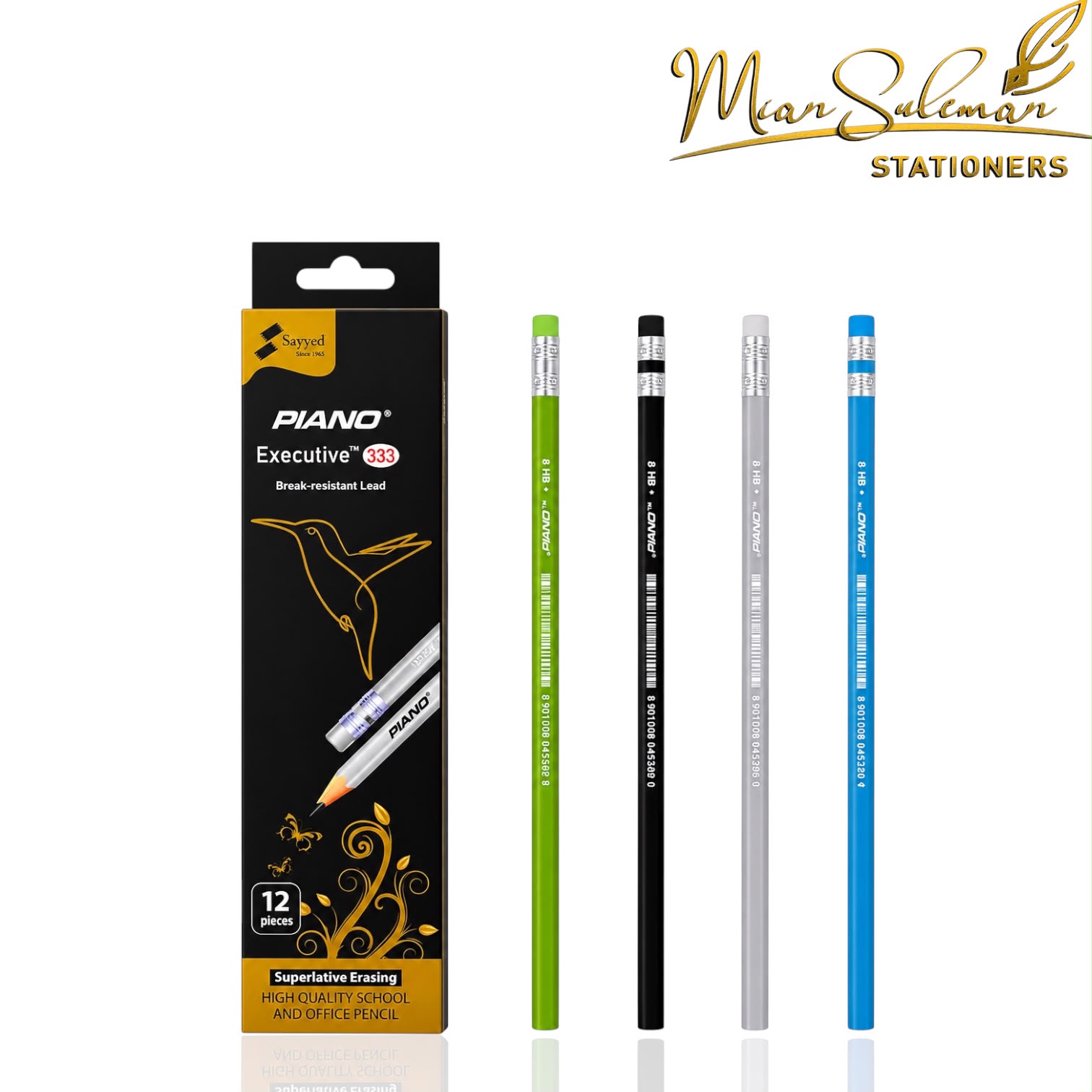 Piano Executive Pencil Box 12 Pcs