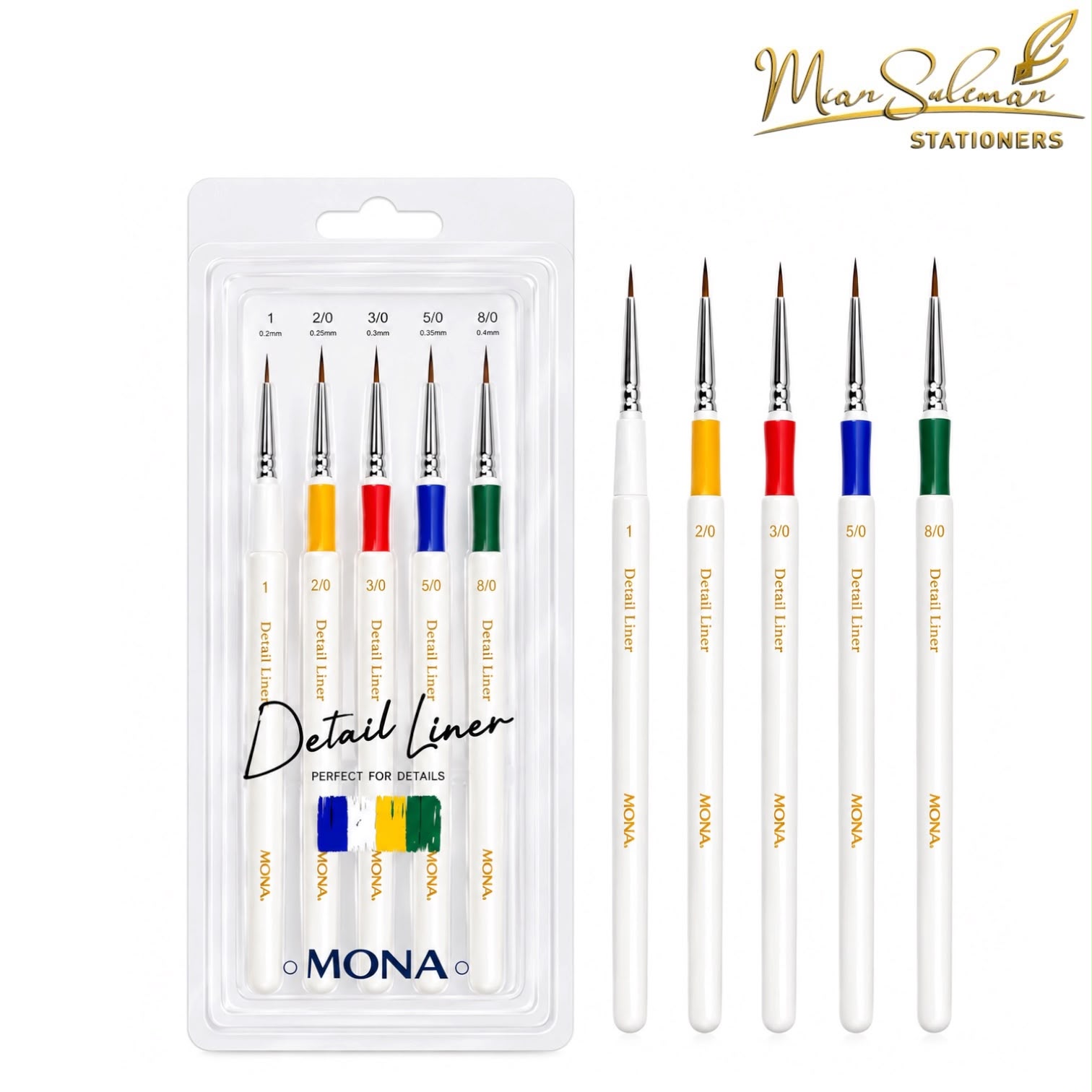 Maries Detail Liner Brush 5 Pcs Set