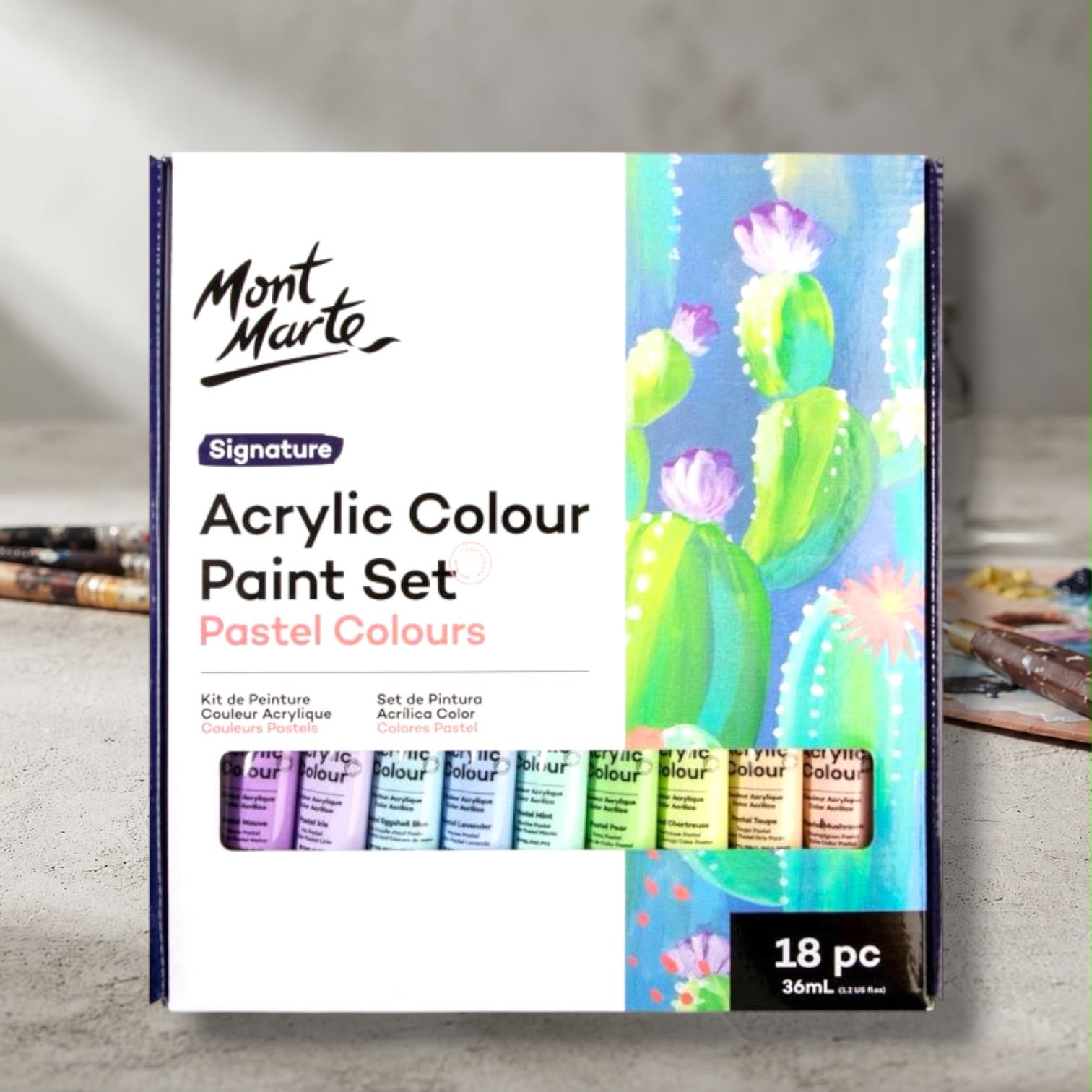 Mont Marte Acrylic Pastel Colour Set 18 Pcs