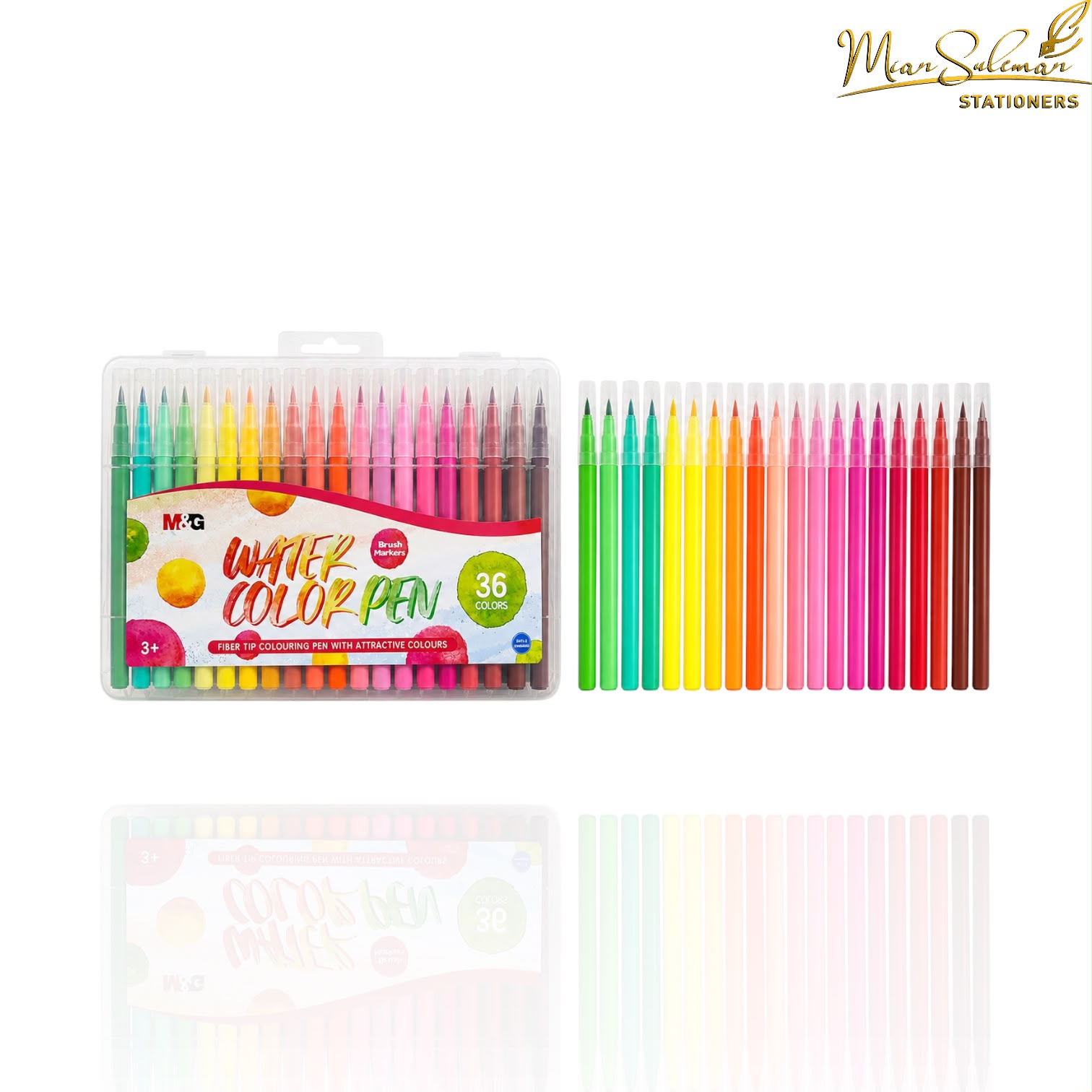 M&G Watercolor Pen With Brush Marker Pack Of 36 Pcs