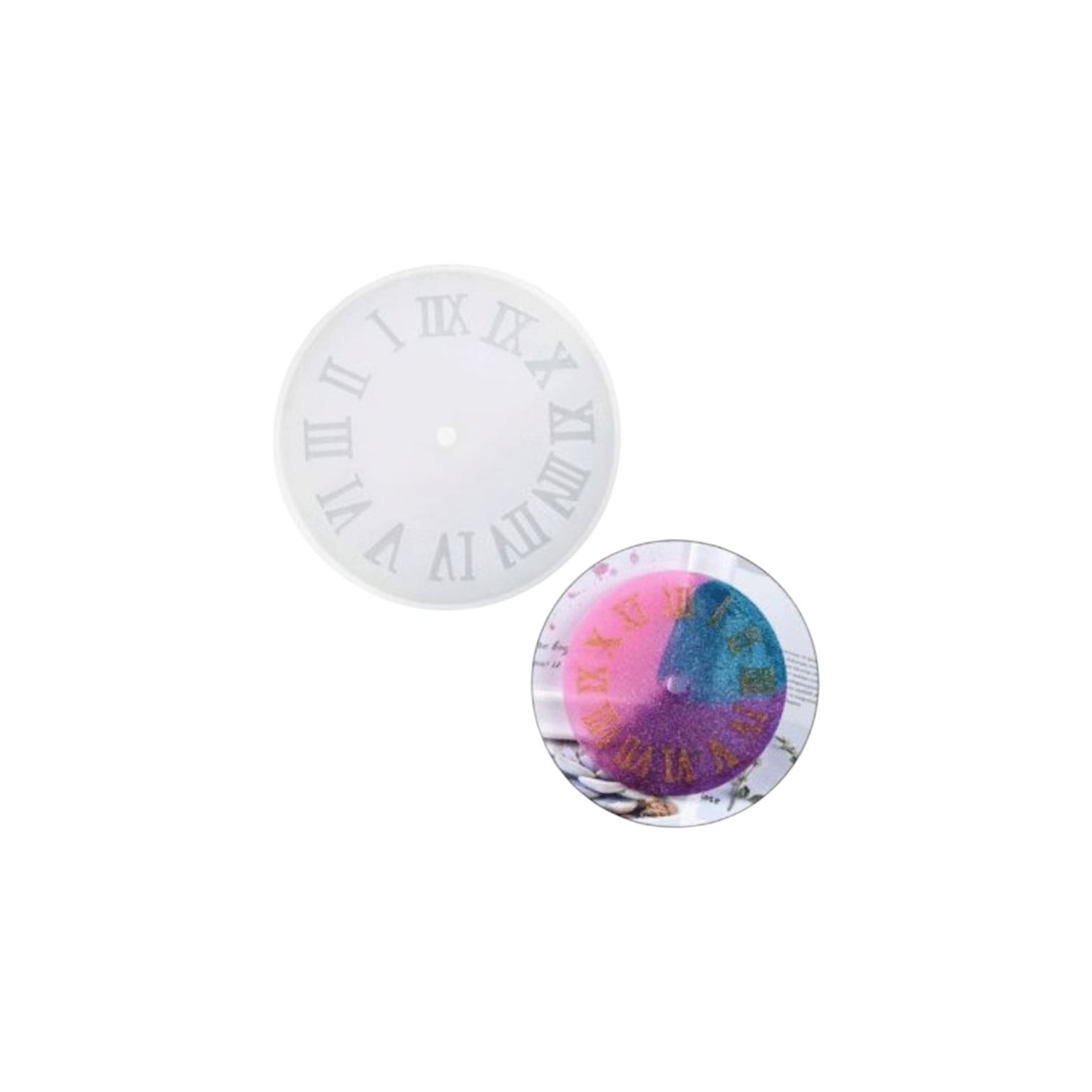 Feather Clock Mold For Resin & Candle Art