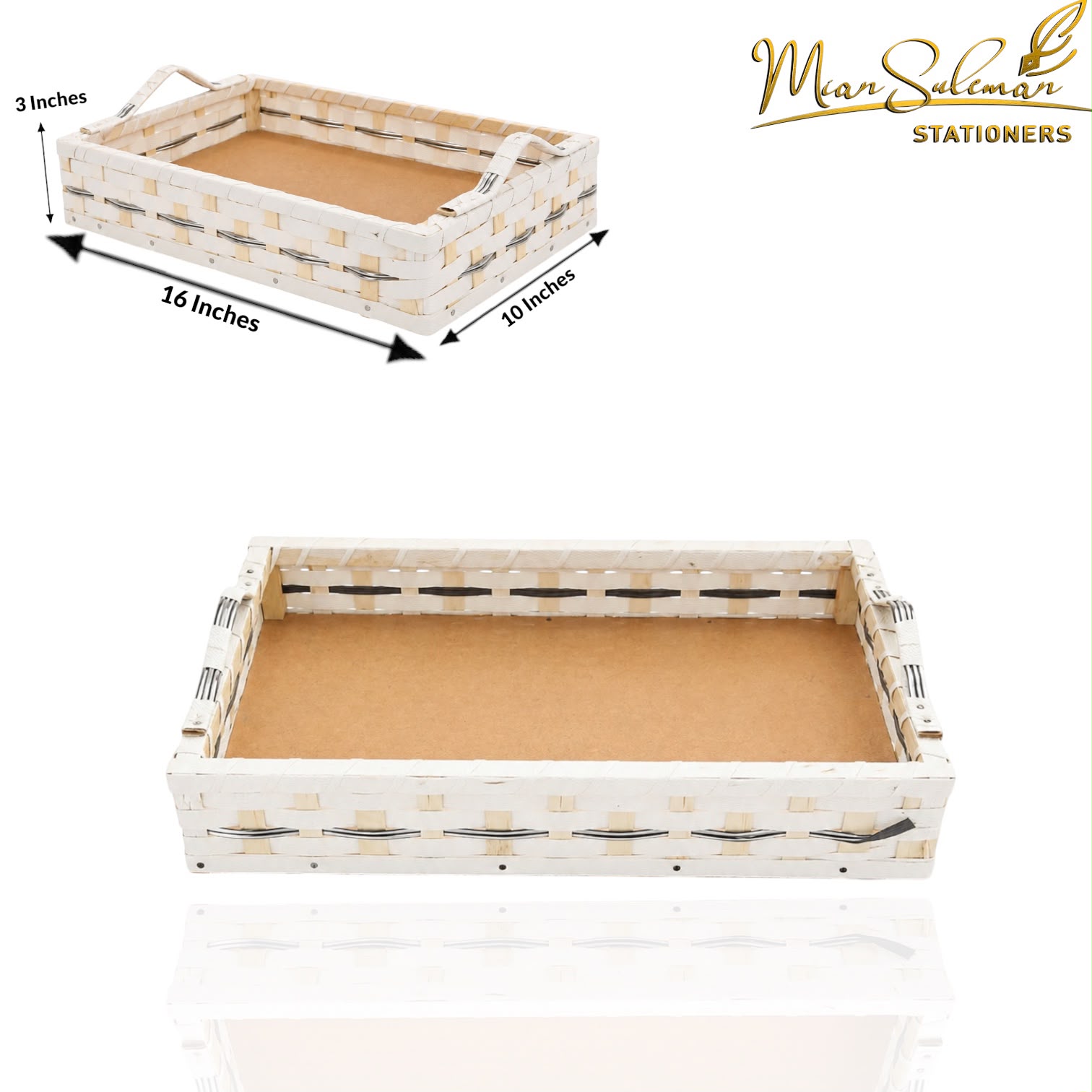 Wooden Decorative Gift & Storage Tray Basket
