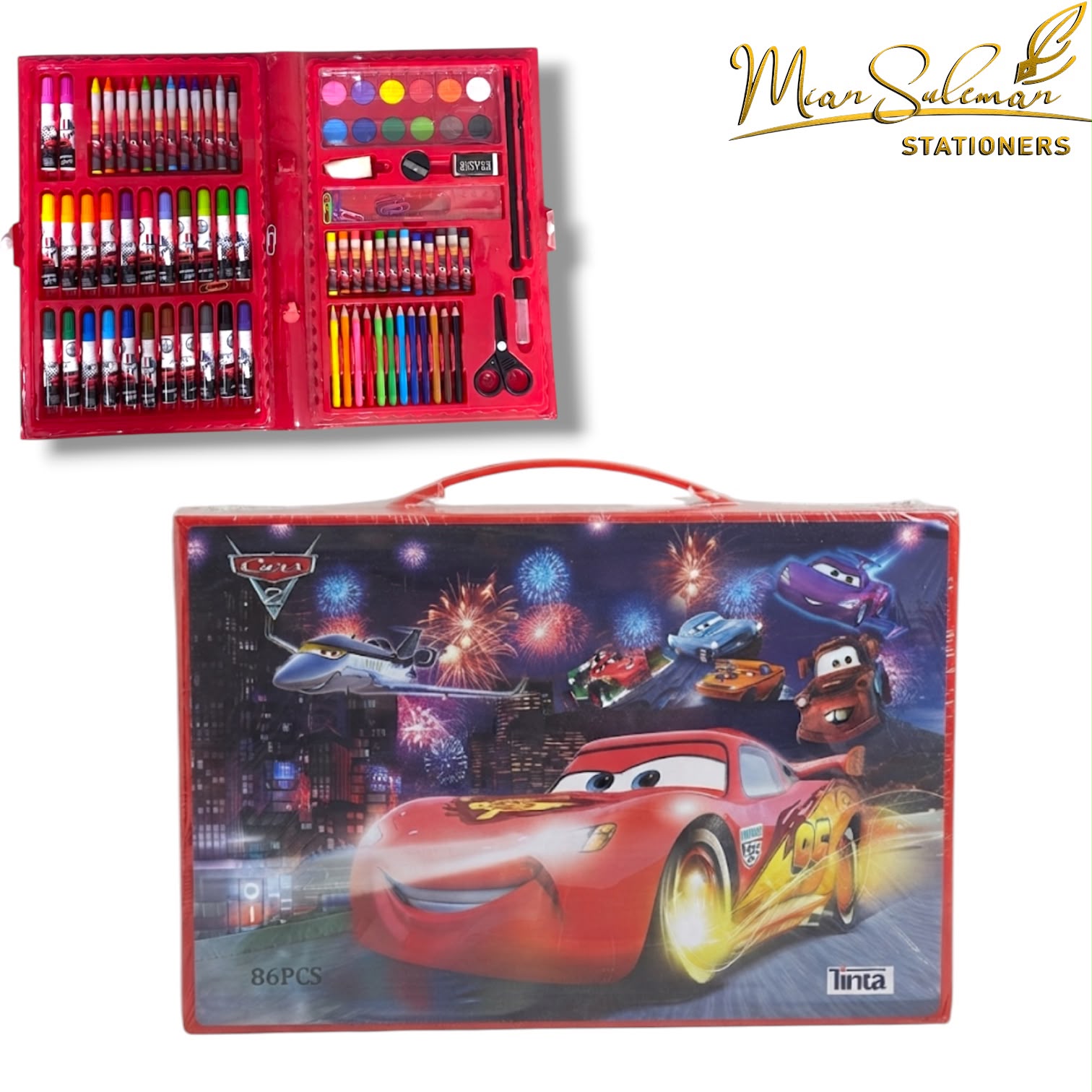 Disney Cars Character 86Pcs Multi Colouring Set