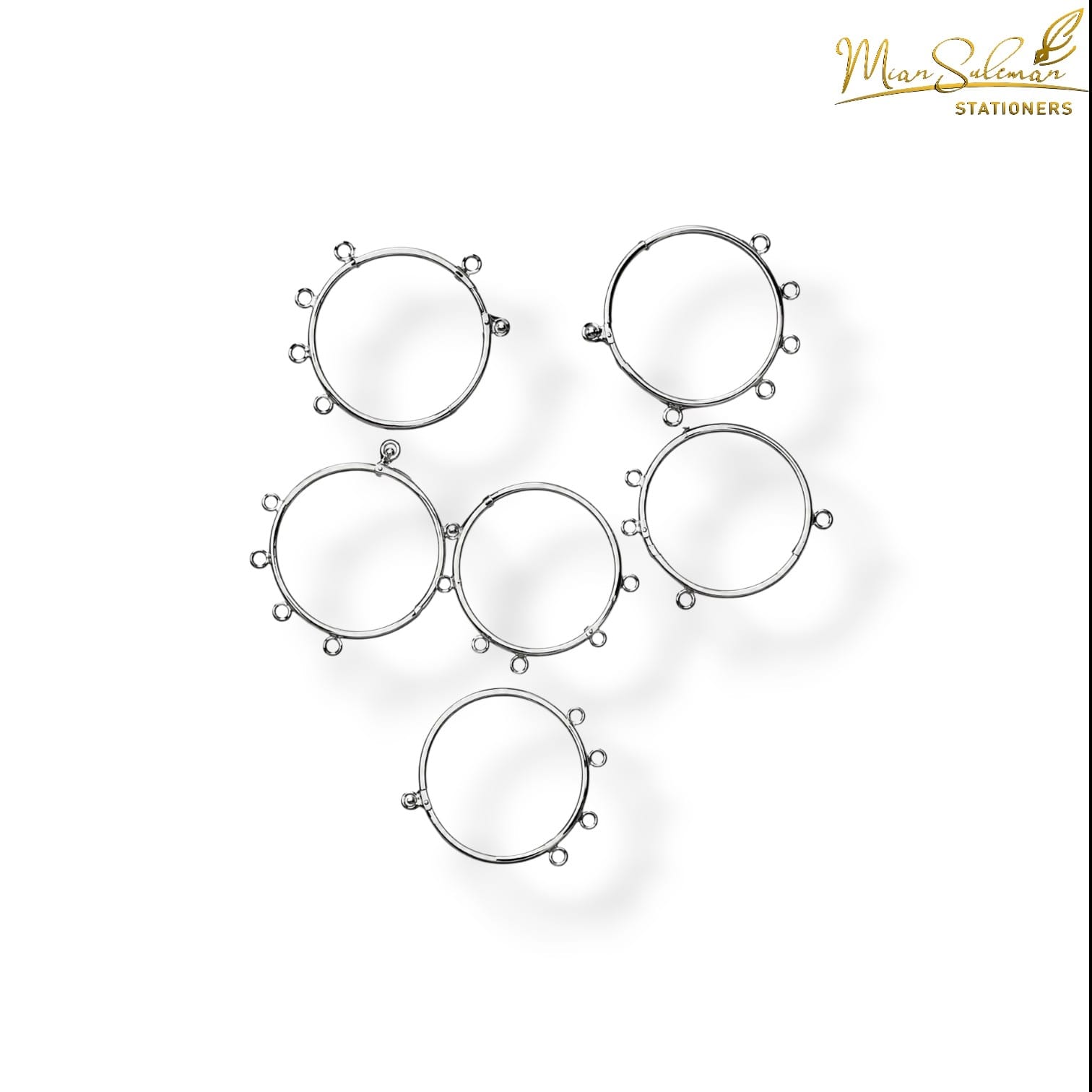 Sliver Plated Hoop Earring Base For Resin Pack Of 6pcs