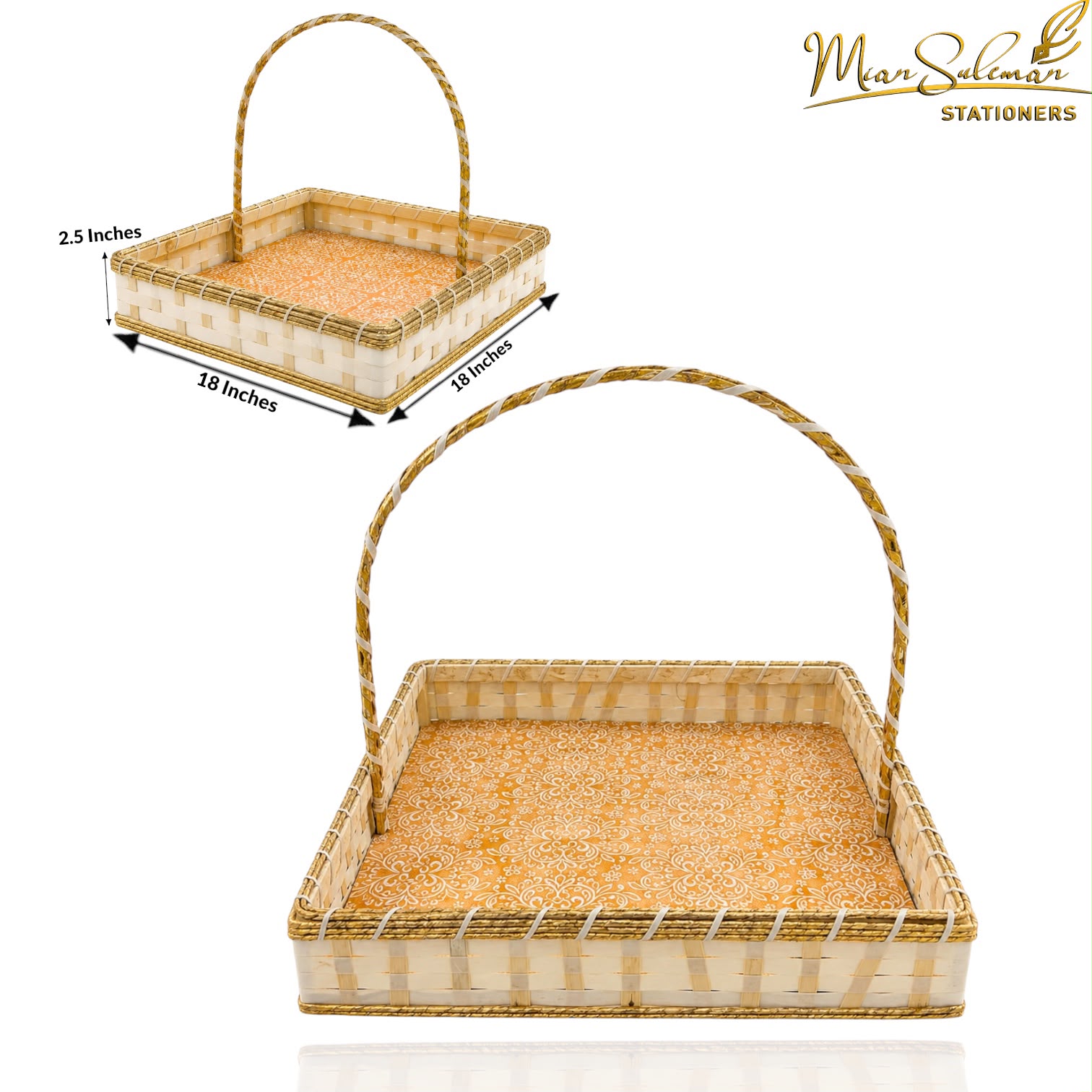 Woven Gift Basket With Handle