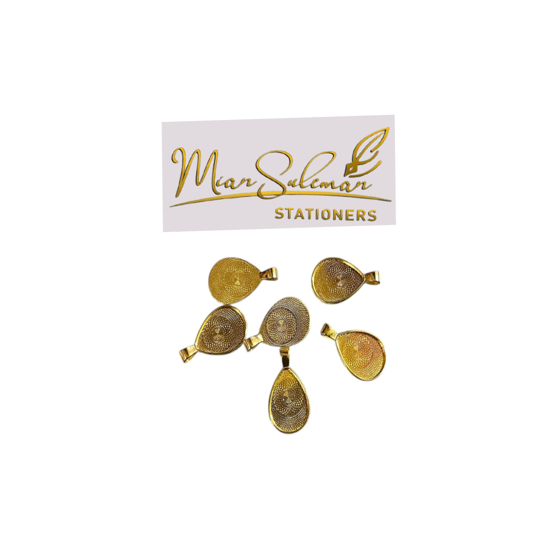 Teardrop Pendant Base For Resin Pkt 6pcs
