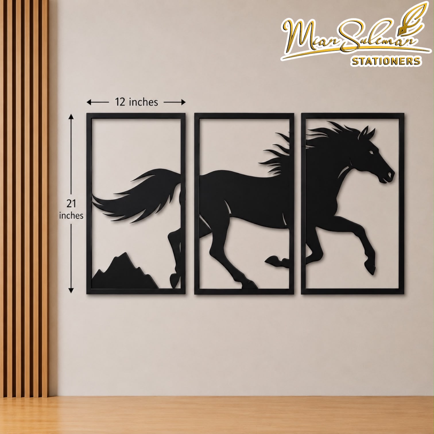 Majestic Galloping Horse Decorative Wall Art 3MM