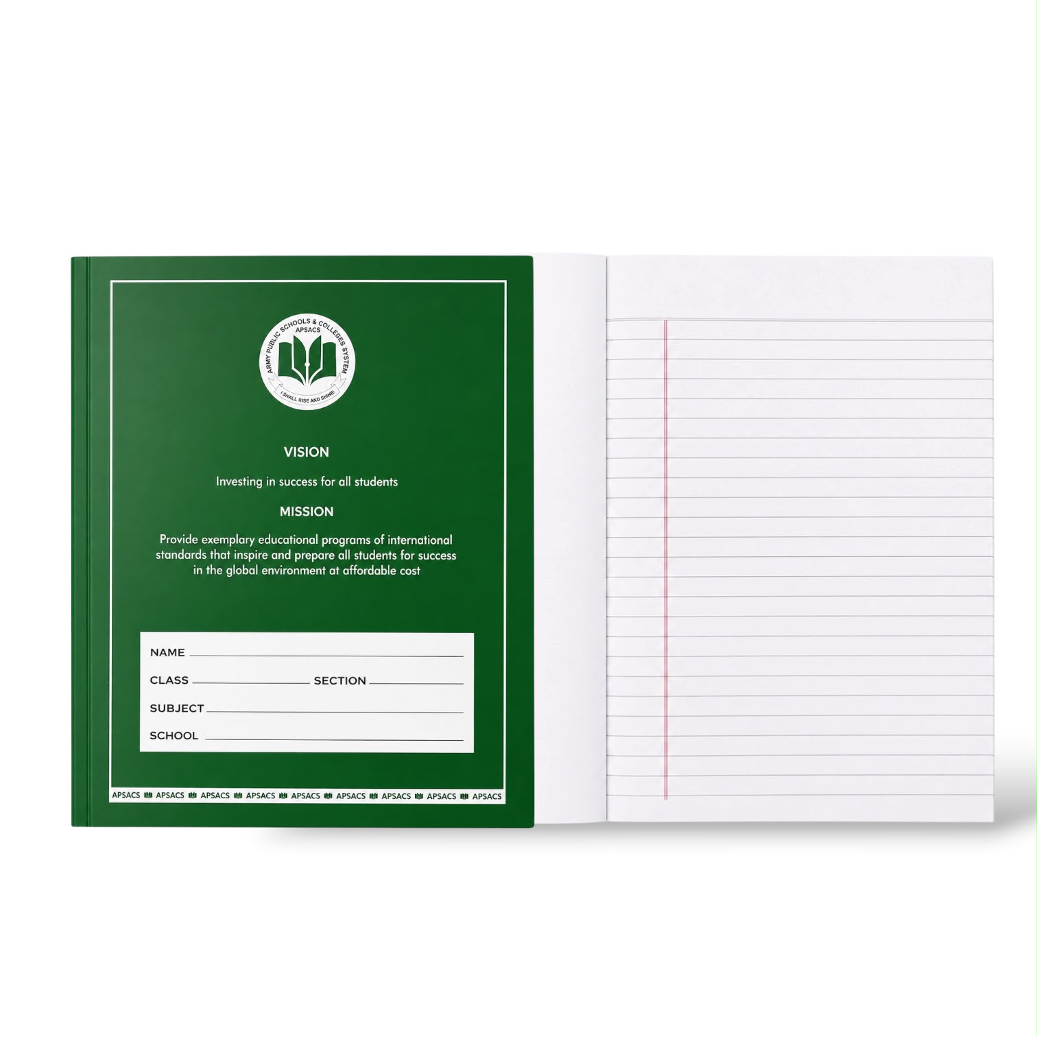 APSACS Narrow Line Interleaf Copy 14 Sheet Large