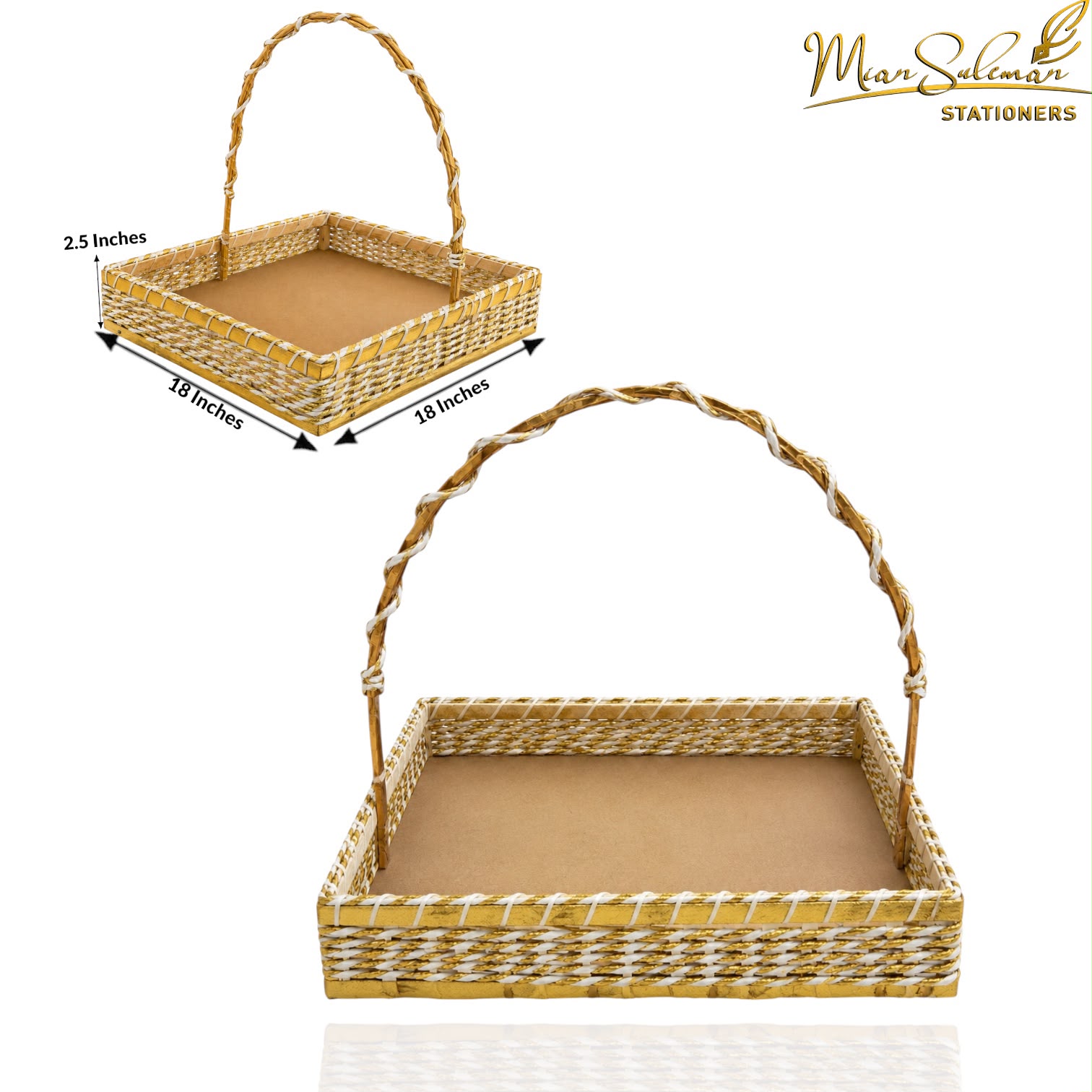 Woven Gift Basket With Handle