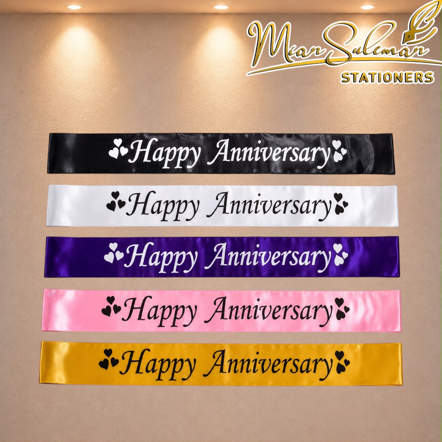 Happy Anniversary Celebration Sash