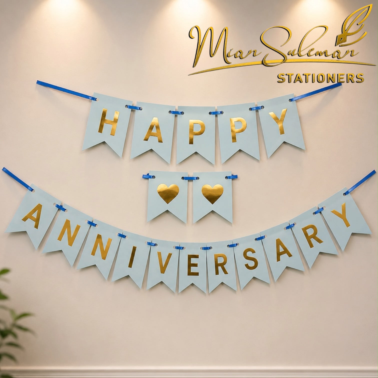 Happy Anniversary Card Bunting Banner