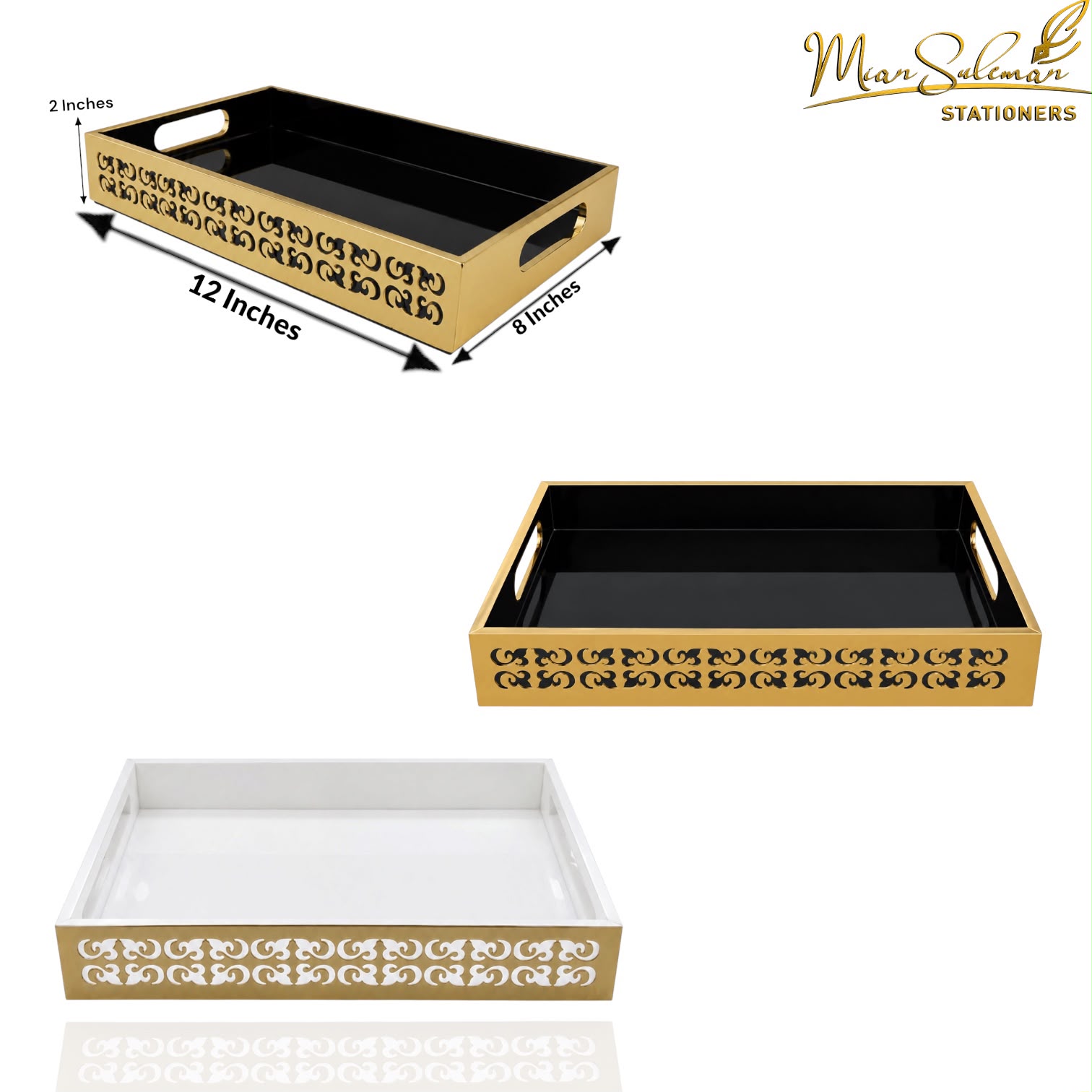 Premium Acrylic Serving Tray With Cut-Out Handles